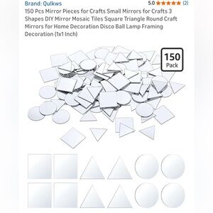 150 Pack Mixed Shape Mirror Tiles